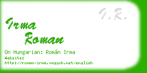 irma roman business card